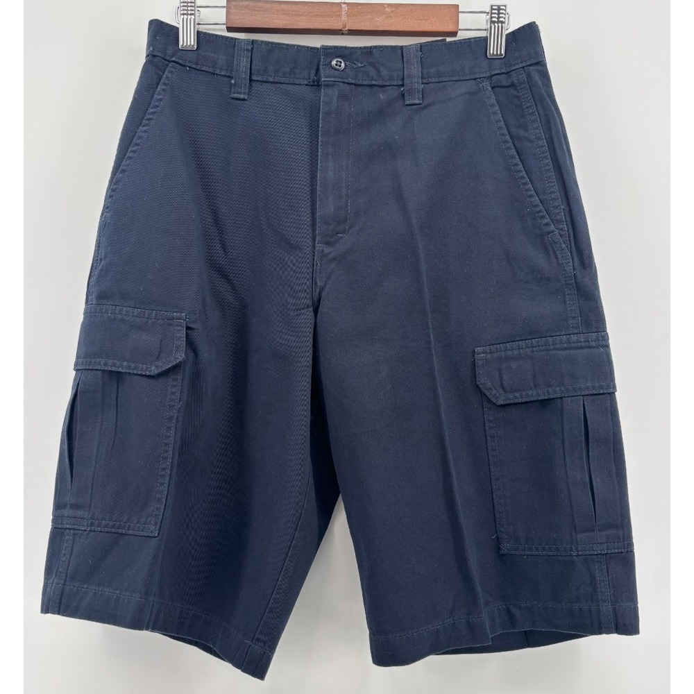 Dickies Cargo Shorts Mens Navy Blue Cotton Flat Front Loose Fit 13 Inseam 30 NWT